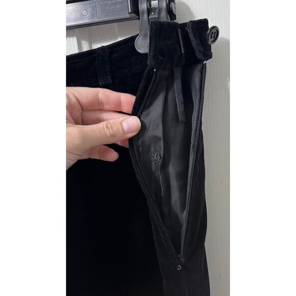 Vintage Auth. Gucci Black Velvet Midi Pencil Skirt Size 46/M - Picture 7 of 9